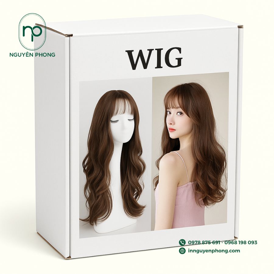 In hộp giấy đựng tóc giả giá rẻ